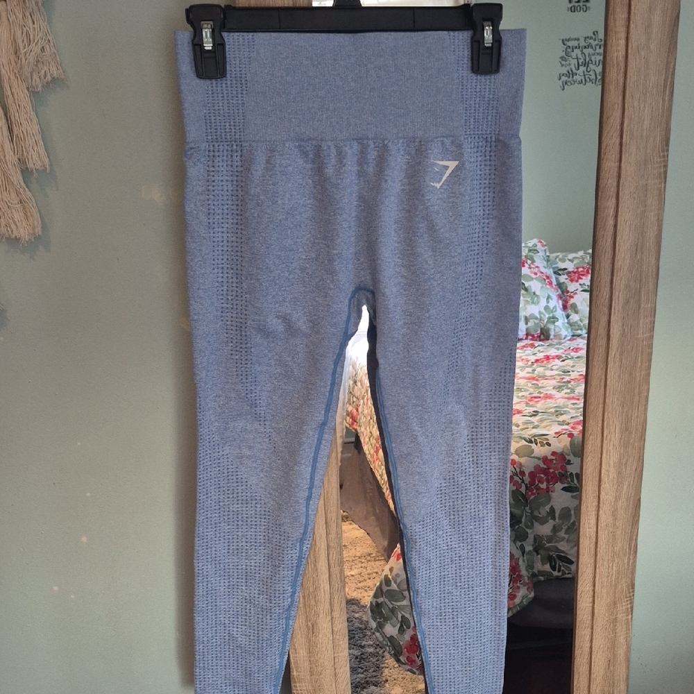 Gymshark Kids Light Blue Seamless Leggings